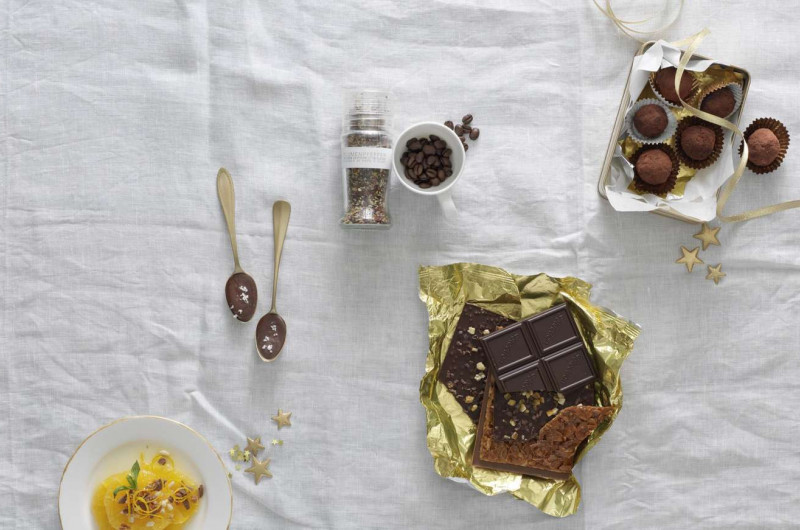 Pralinés au chocolat et aux fruits