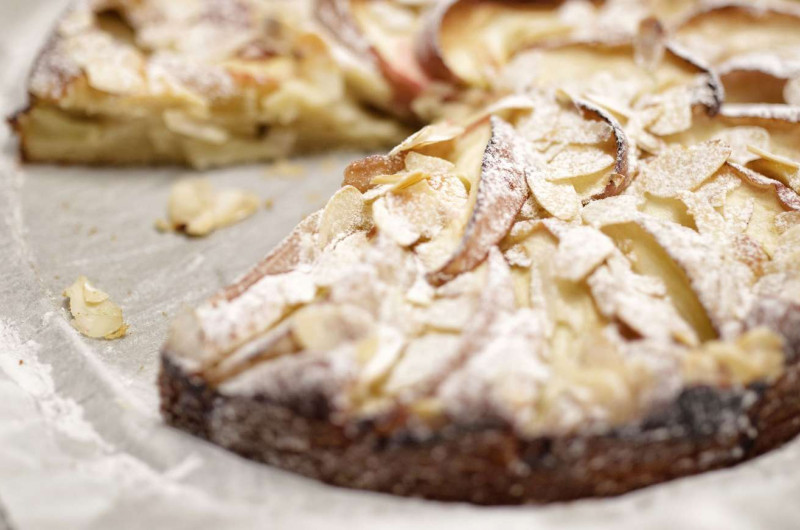 Gâteau aux pommes et aux amandes