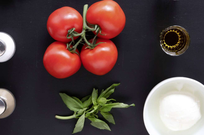 Salade de tomates et mozzarella