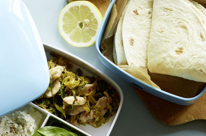 Wrap au poulet et aux épinards