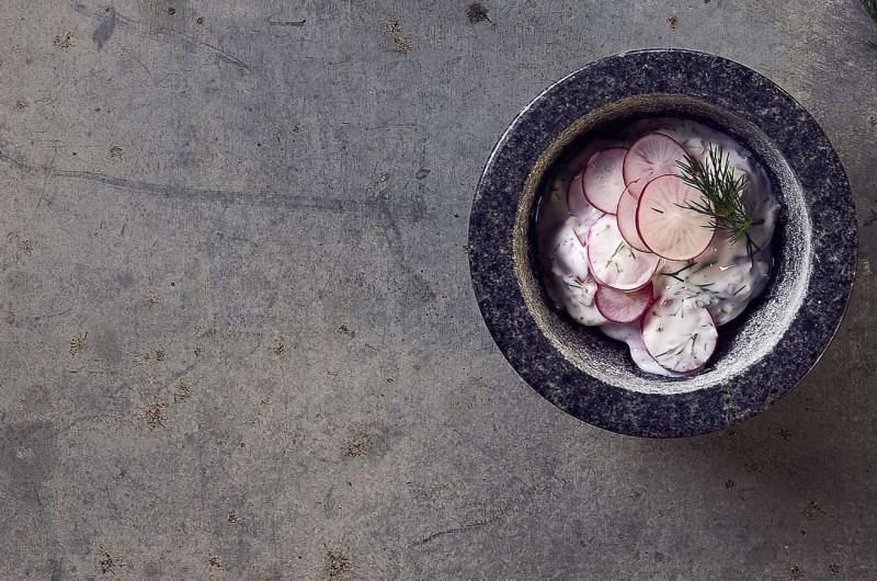 Yogourt aux radis roses