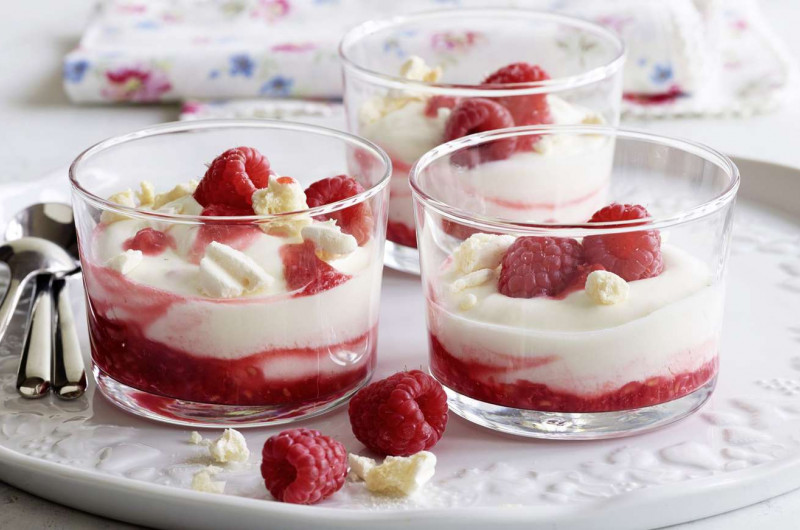 Coupe framboise à la crème