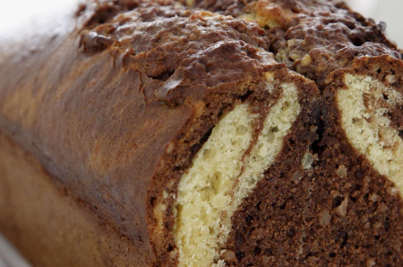 Cake marbré à la vanille
