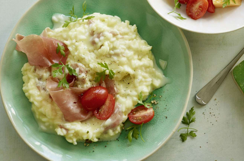 Risotto au jambon cru