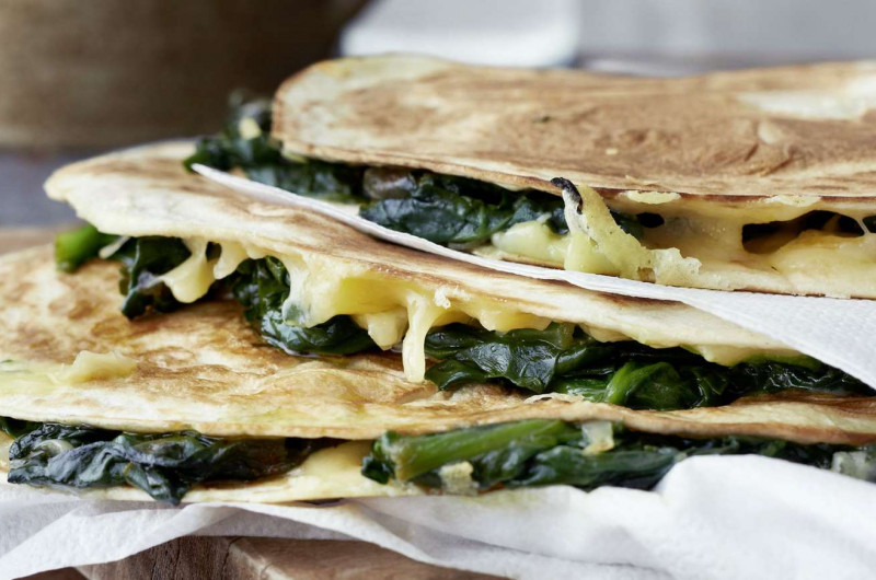 Quesadillas aux épinards