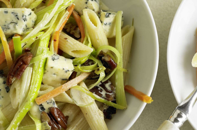 Penne aux légumes et au roquefort
