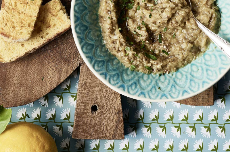 Crème d’aubergine et citron grillé
