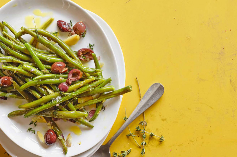 Haricots verts avec olives