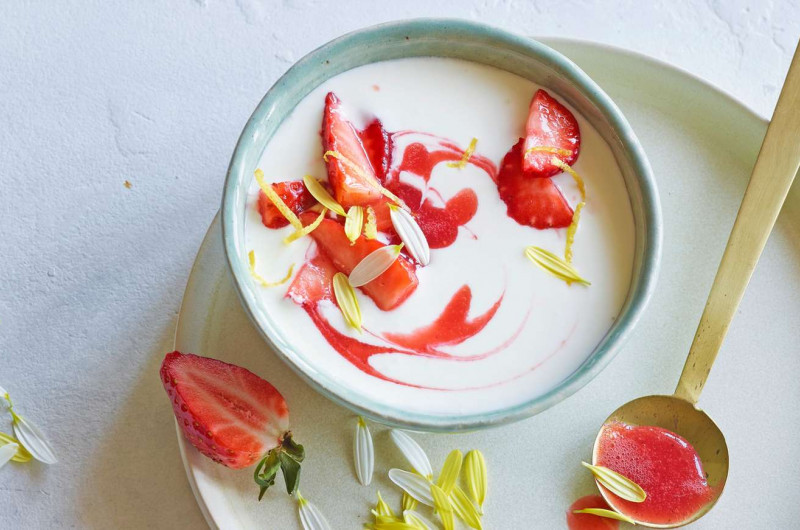 Bowl aux fraises avec skyr