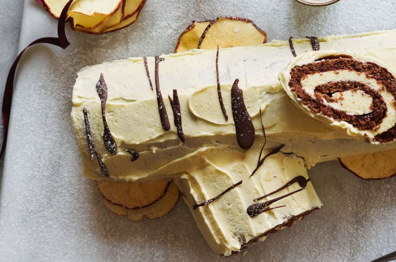 Bûche de Noël blanche