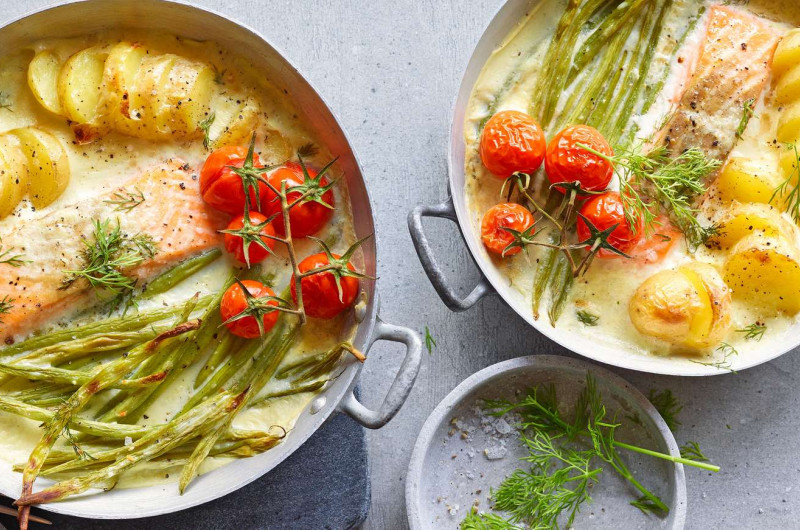 Gratin de saumon aux pommes de terre