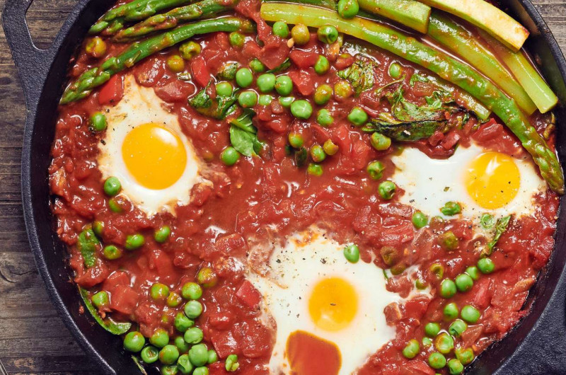 Chakchouka aux légumes verts