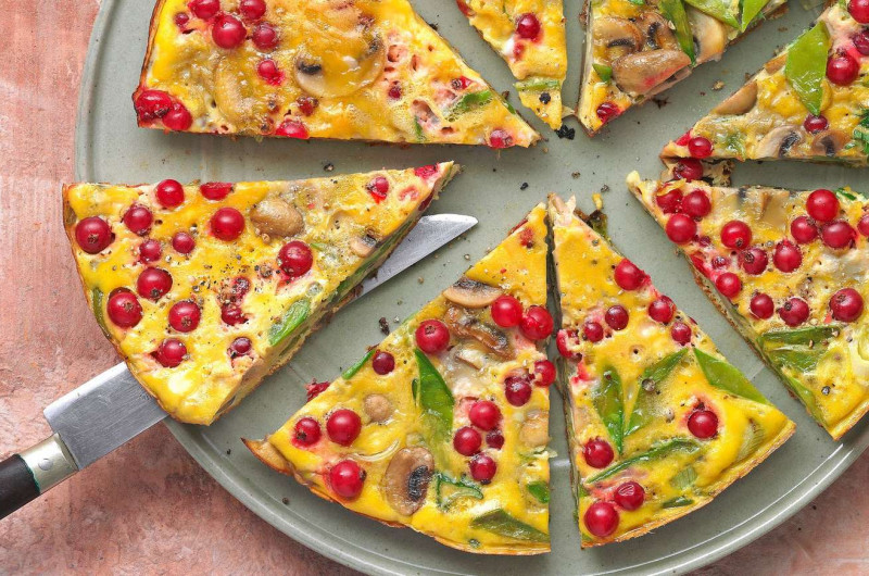 Frittata aux groseilles rouges
