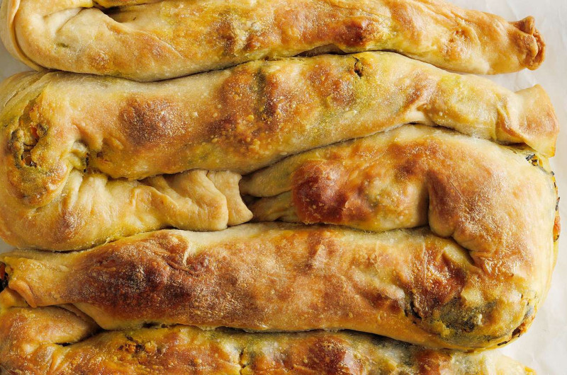 Roulé aux épinards et à la courge