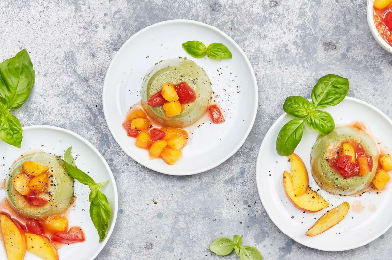 Panna cotta au basilic