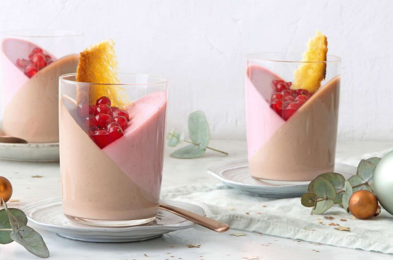 Panna cotta bicolore