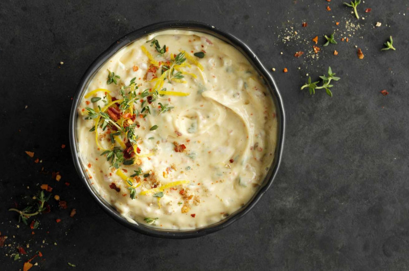 Mayonnaise aux échalotes et à la pulpe d'argousier