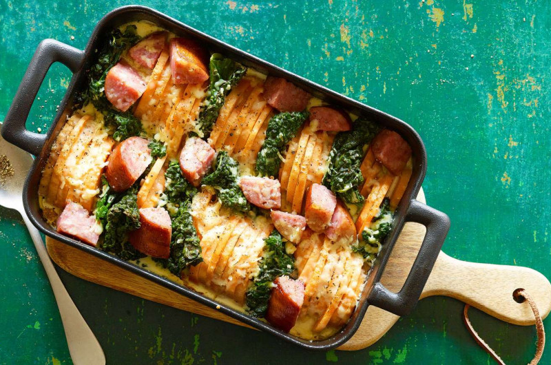 Gratin au saucisson