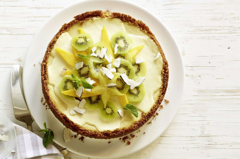 Cheesecake aux fruits et à la noix de coco
