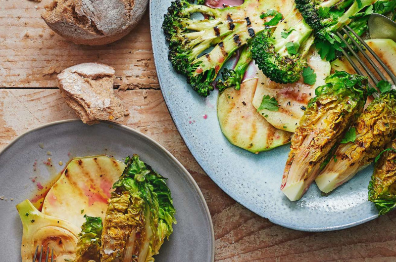 Légumes au gril avec vinaigrette fruitée