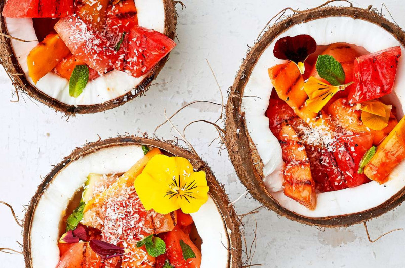 Salade de fruits exotiques grillés