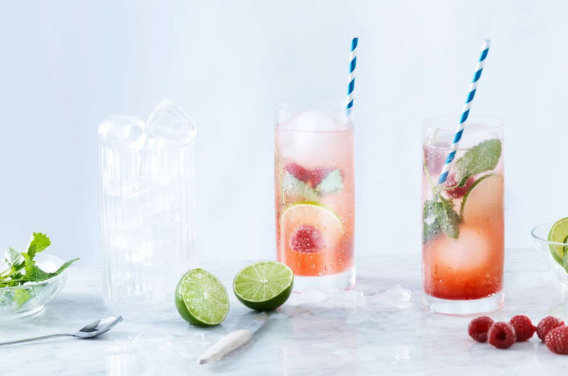 Raspberry vanilla limeade