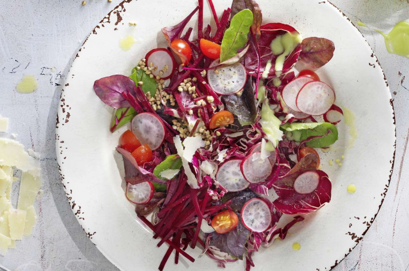 Salade César rouge
