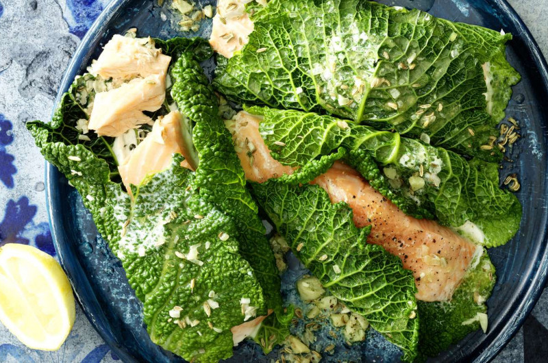 Paupiette de chou au saumon frais