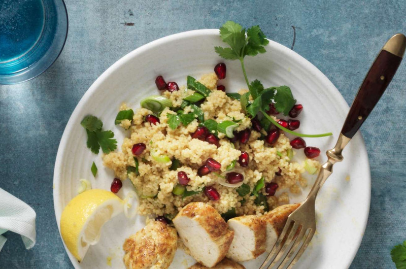 Poulet au citron avec couscous