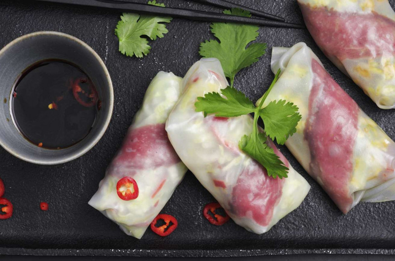 Rouleaux d'été au rosbif