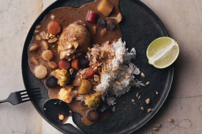 Curry de légumes avec cuisses de poulet