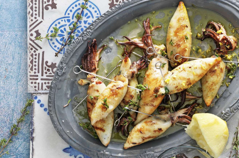 Calmars grillés au citron