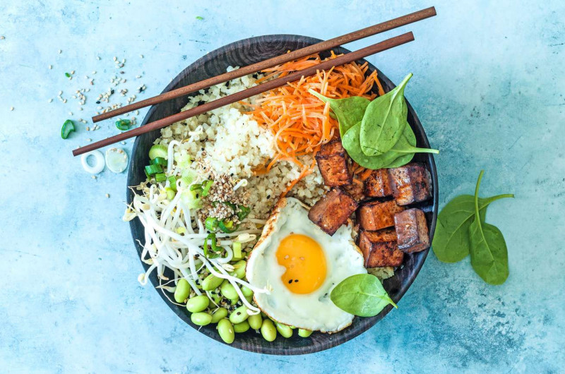 Bowl au chou fleur avec tofu