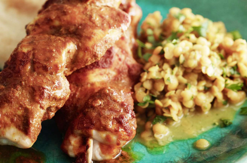 Brochettes de poulet tandoori