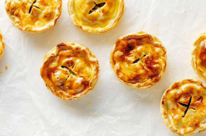 Minipies au poulet et au chou kale