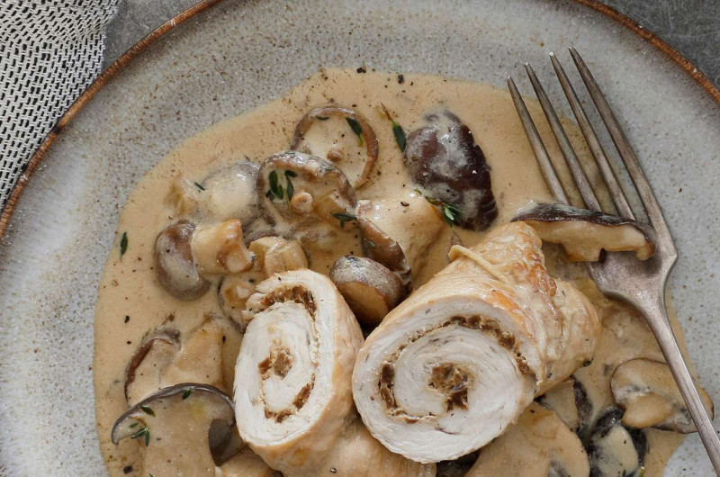 Paupiettes de dinde avec champignons