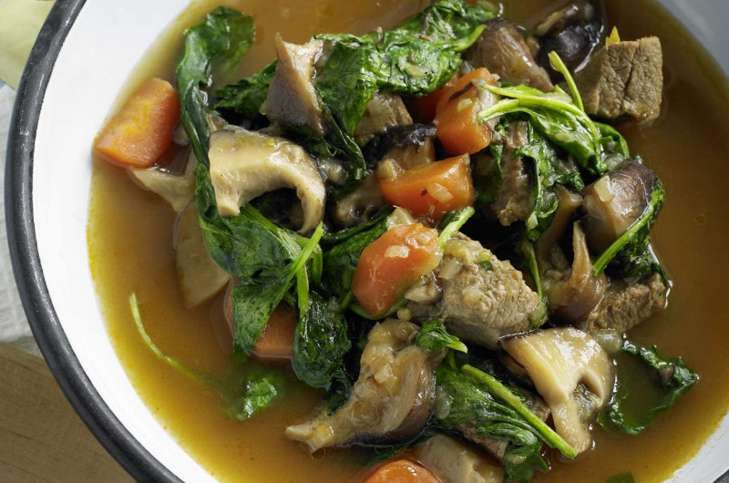 Ragoût de veau aux épinards