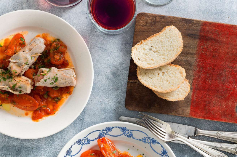 Involtini avec sauce aux câpres