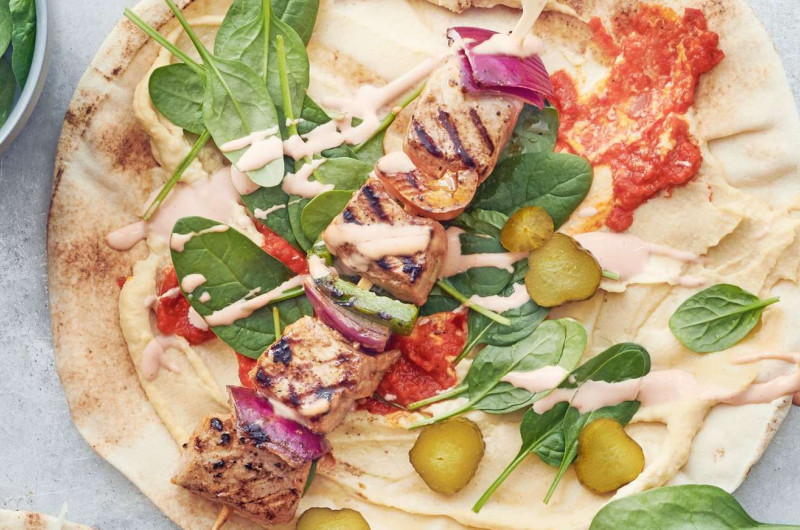 Brochettes de porc aux poivrons