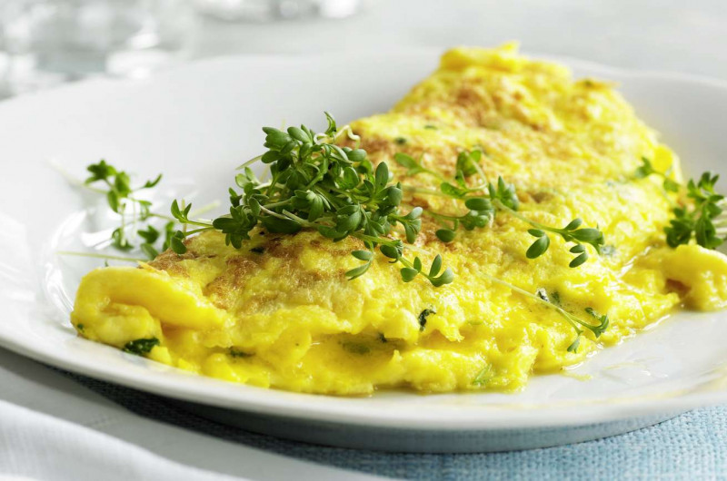 Omelette au cresson