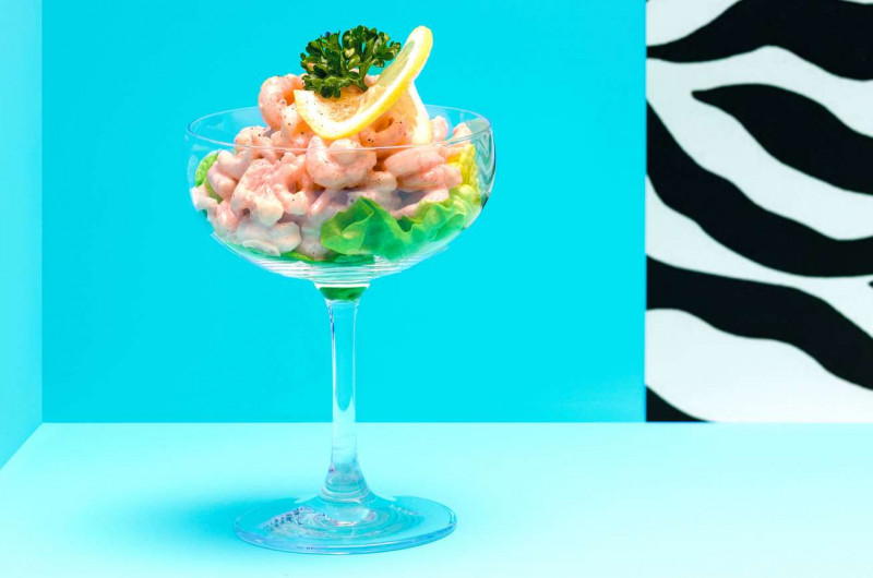 Cocktail de crevettes style rétro