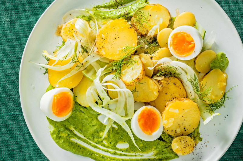 Salade de pommes de terre verte