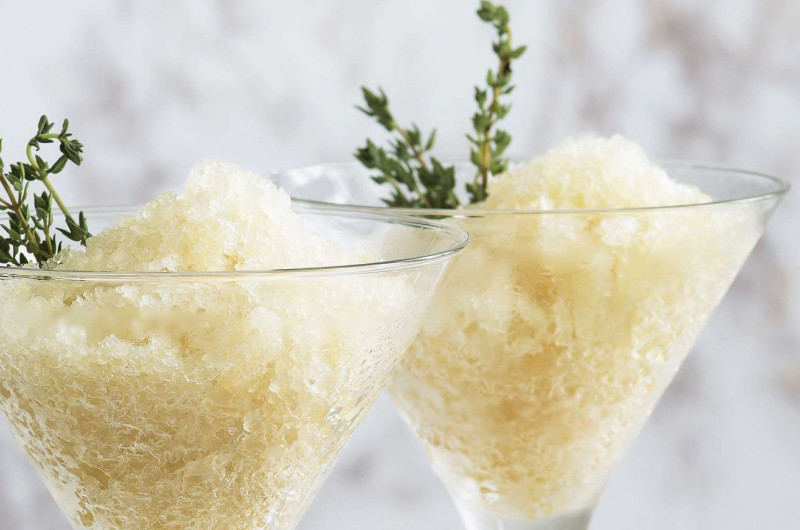 Neige aux fines herbes avec Perldor et anis