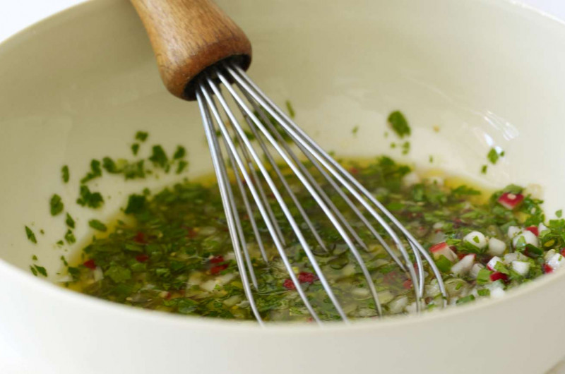 Vinaigrette aux radis roses