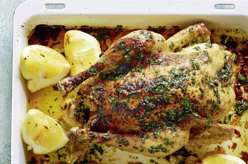 Poulet farci aux fines herbes
