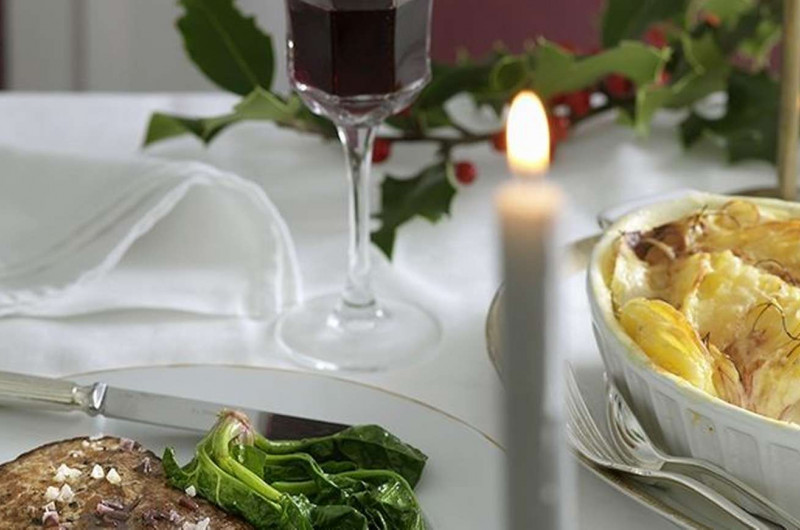 Romsteck avec gratin et réduction à la cannelle