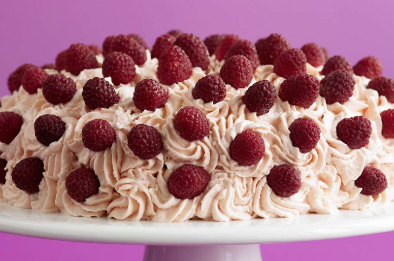 Tourte vanille-framboises