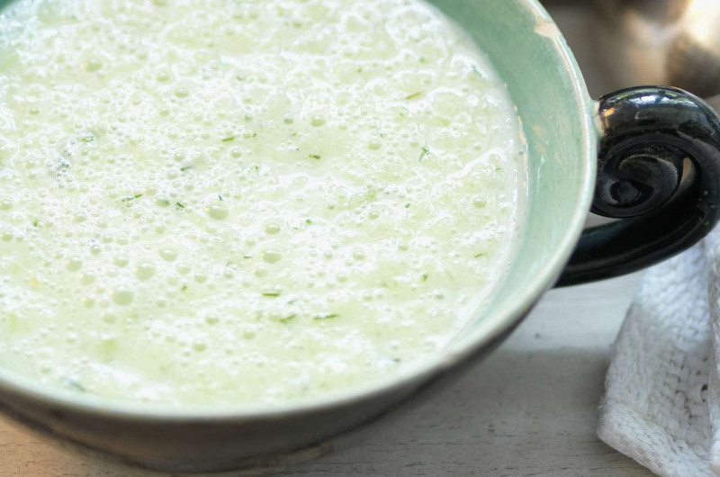 Potage glacé au concombre
