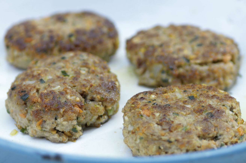 Hamburgers de bœuf aux légumes
