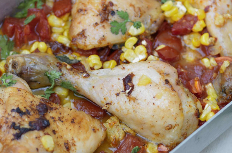 Cuisses de poulet aux légumes